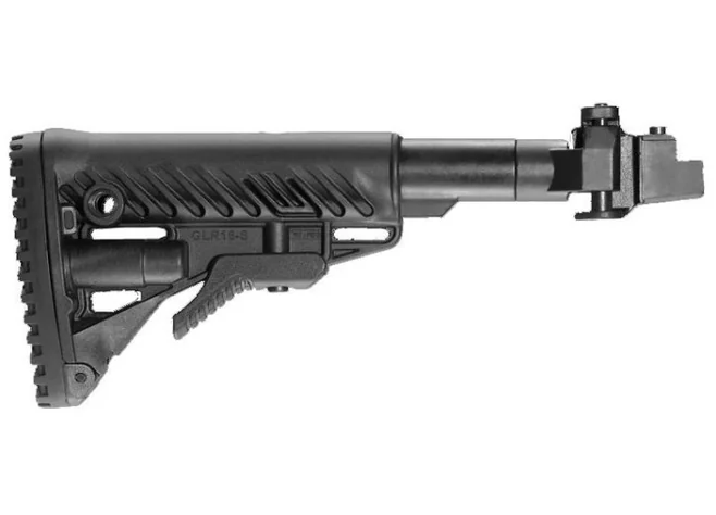 Приклад складаний FAB M4 для AK 47, полімер, чорний Фото 2
